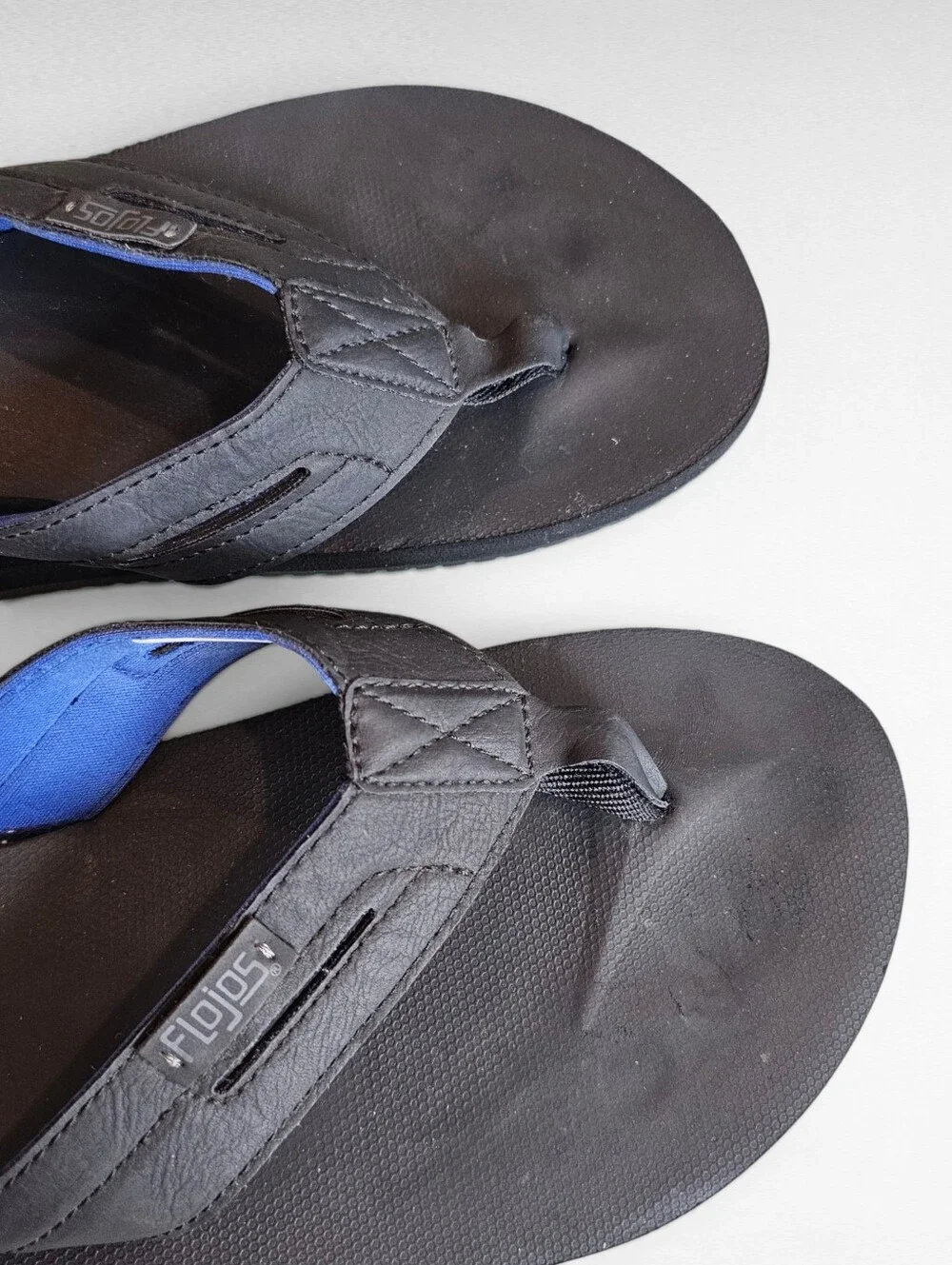 Flojos Flip Flops Black Size 10